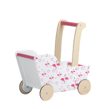Load image into Gallery viewer, Moover Wooden Dolls Line Pram - Flamingo
