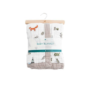 Little Unicorn Cotton Muslin Baby Blanket - Forest Friends