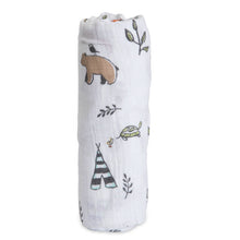 Load image into Gallery viewer, Little Unicorn Cotton Muslin Swaddle - Forest Friends
