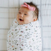 Load image into Gallery viewer, Little Unicorn Cotton Muslin Swaddle - Garden Bees
