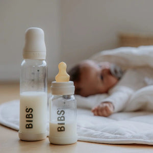 BIBS Baby Glass Bottle Complete Set 225ml - Blush
