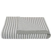 Load image into Gallery viewer, Living Textiles Knitted Stripe Blanket - Choose Your Colour
