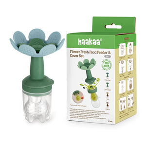 Haakaa Flower Fresh Food Feeder & Cover Set - Choose your colour