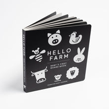 Load image into Gallery viewer, Hello Farm Baby&#39;s First Black &amp; White Board Book
