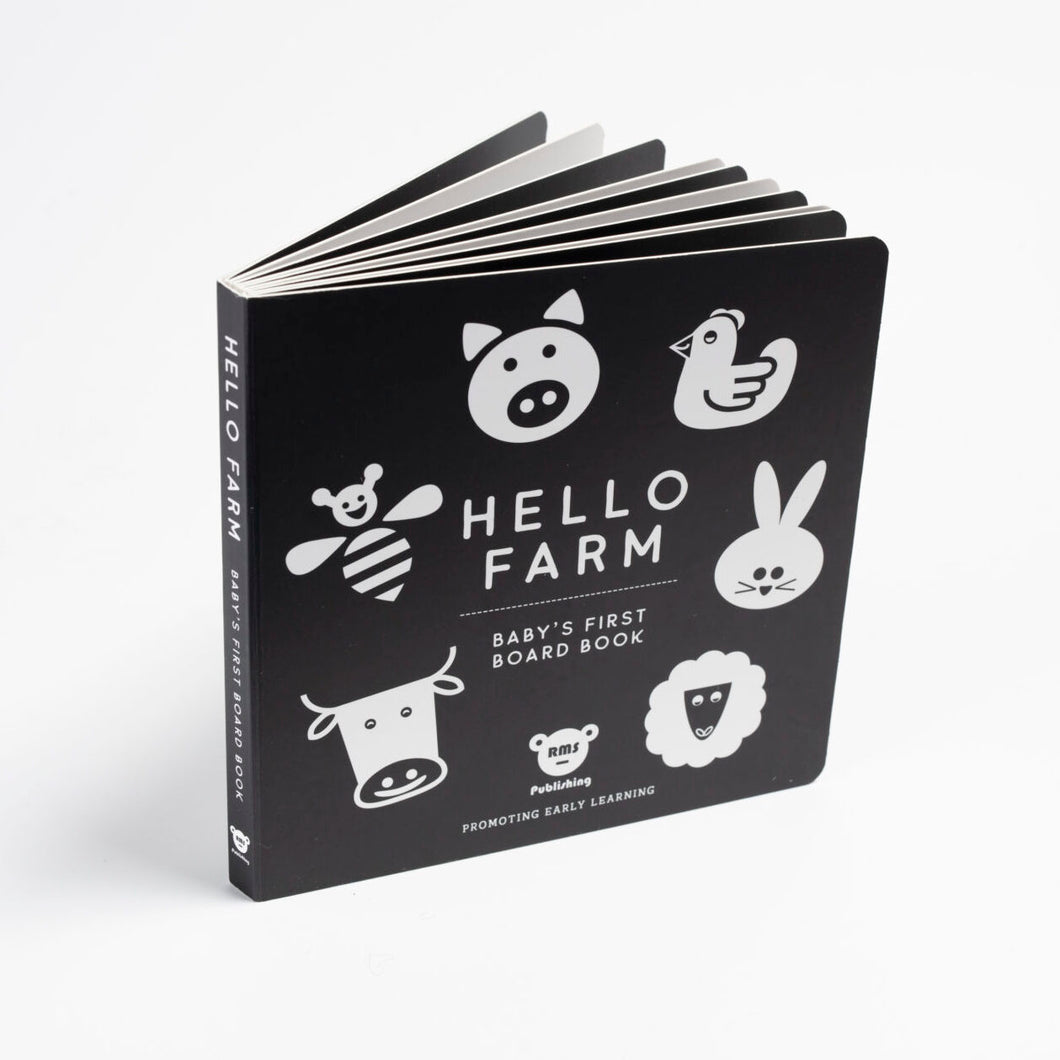 Hello Farm Baby's First Black & White Board Book