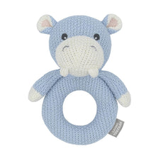 Load image into Gallery viewer, Living Textiles Knitted Rattle - Henry the Hippo
