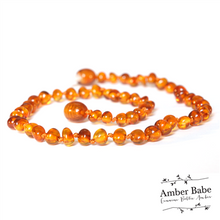 Load image into Gallery viewer, Amber Babe Baltic Amber Baby Necklace - Honey- 32cm
