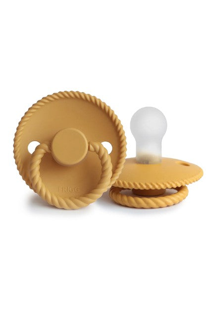 Frigg Silicone Rope Pacifier 2 pack - Honey Gold