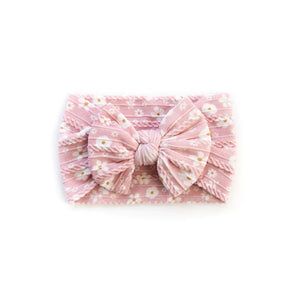 Mod & Tod Cable Bow Headband - White Petals