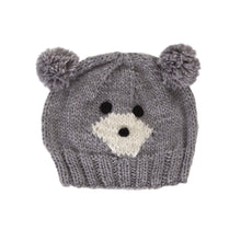 Load image into Gallery viewer, Acorn Bear Face Beanie - Grey
