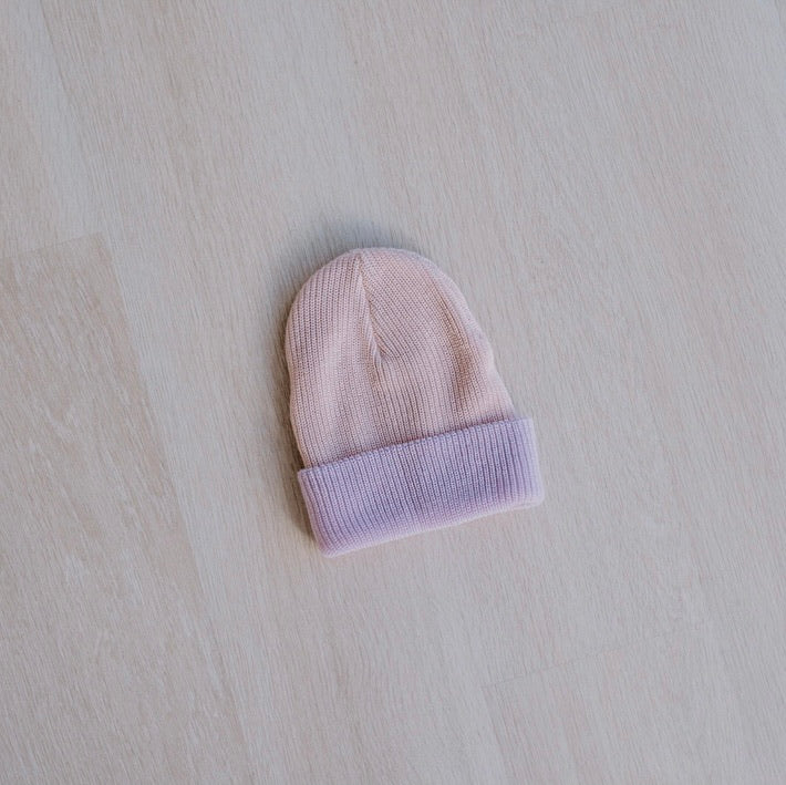 Le Edit Candy Haze Contrast Knit Hat - Size 3-6 months only
