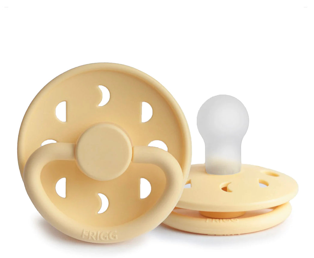 Frigg Silicone Pacifier 2 pack - Moon Phase - Pale Daffodil