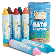Load image into Gallery viewer, Honeysticks Bath Crayons - 7 Vibrant Colours
