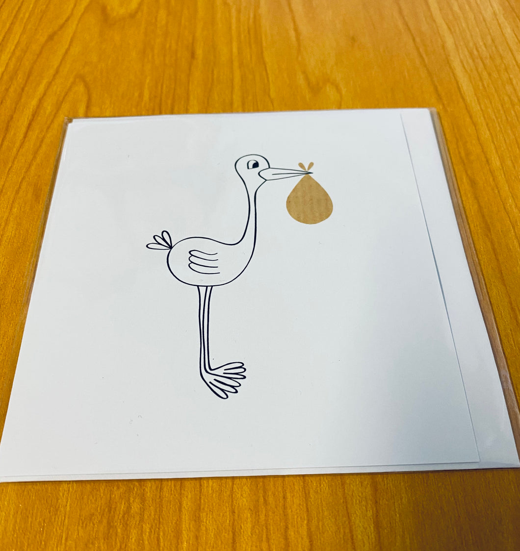 Stork - Greeting Card