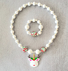Bubblegum Bella Prancer Unicorn Necklace & Bracelet Set