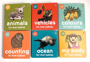 Animals for Kiwi Babies Board Book - Words in English & Maori
