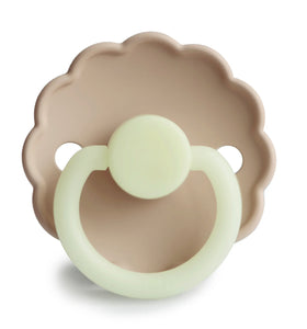 Frigg Daisy Silicone Pacifier 2 pack - Croissant Night (GLOW IN THE DARK)