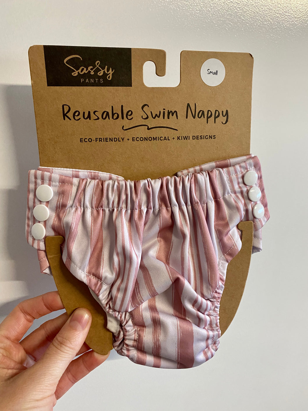 Sassy Pants Reusable Swim Nappy - Candy Stripe Size S Only 6-12mths