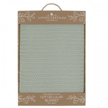 Load image into Gallery viewer, Living Textiles Organic Cot Cellular Blanket - Sage
