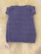 Load image into Gallery viewer, 100% Pure Merino Knitted Vest/Singlet - 0-3 months - Lavender
