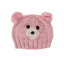 Load image into Gallery viewer, Acorn Bear Face Beanie - Pink
