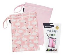 Load image into Gallery viewer, Mum2mum Wetbags Twin Pack - Swans &amp; Pink
