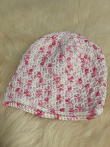 Knitted Booties & Beanies - Pink Speckled - Newborn