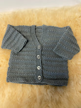 Load image into Gallery viewer, 100% Merino Matinee Jacket - Grey - Newborn
