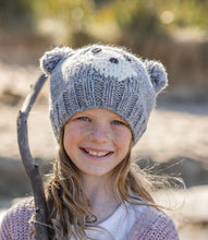 Load image into Gallery viewer, Acorn Bear Face Beanie - Grey

