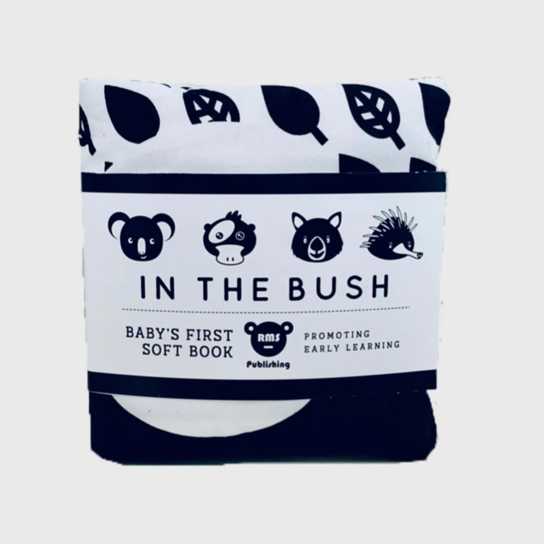 Baby’s First Black & White Fold-Out Soft Book - In The Bush