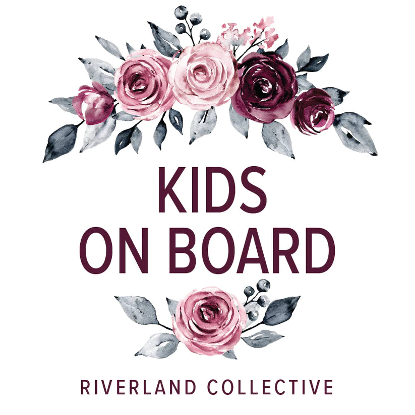 Riverland Collective Vintage Rose - Kids on Board Car Sticker