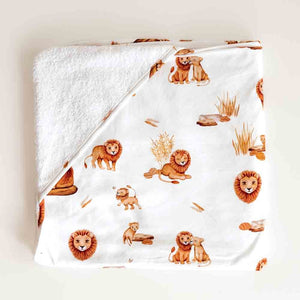 Snuggle Hunny Kids Lion Organic Hooded Baby Towel (Extra Large Size)