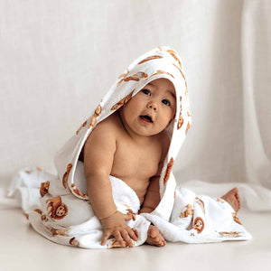 Snuggle Hunny Kids Lion Organic Hooded Baby Towel (Extra Large Size)