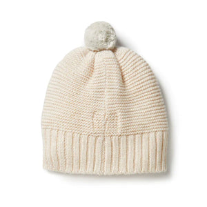 Wilson & Frenchy Knitted Cable Hat - Sand Melange