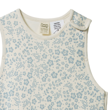 Load image into Gallery viewer, Nature Baby Cotton &amp; Merino Sleeping Bag - Size 0-24 months - Daisy Belle Blue Print
