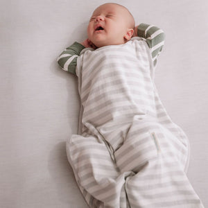 Woolbabe 3 Seasons Side Zip MINI Sleeping Bag - Pebble - Size 0-9 months