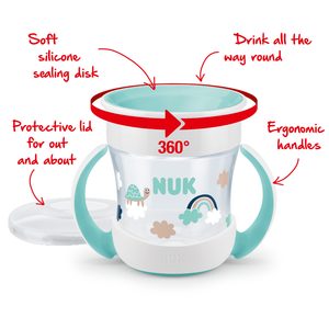 NUK Mini Magic Spillproof Cup 160ml GLOW IN THE DARK Night - Choose Your Colour