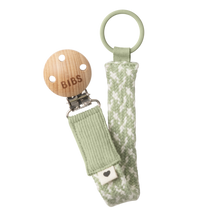 Load image into Gallery viewer, BIBS Pacifier Clip - Sage/Ivory
