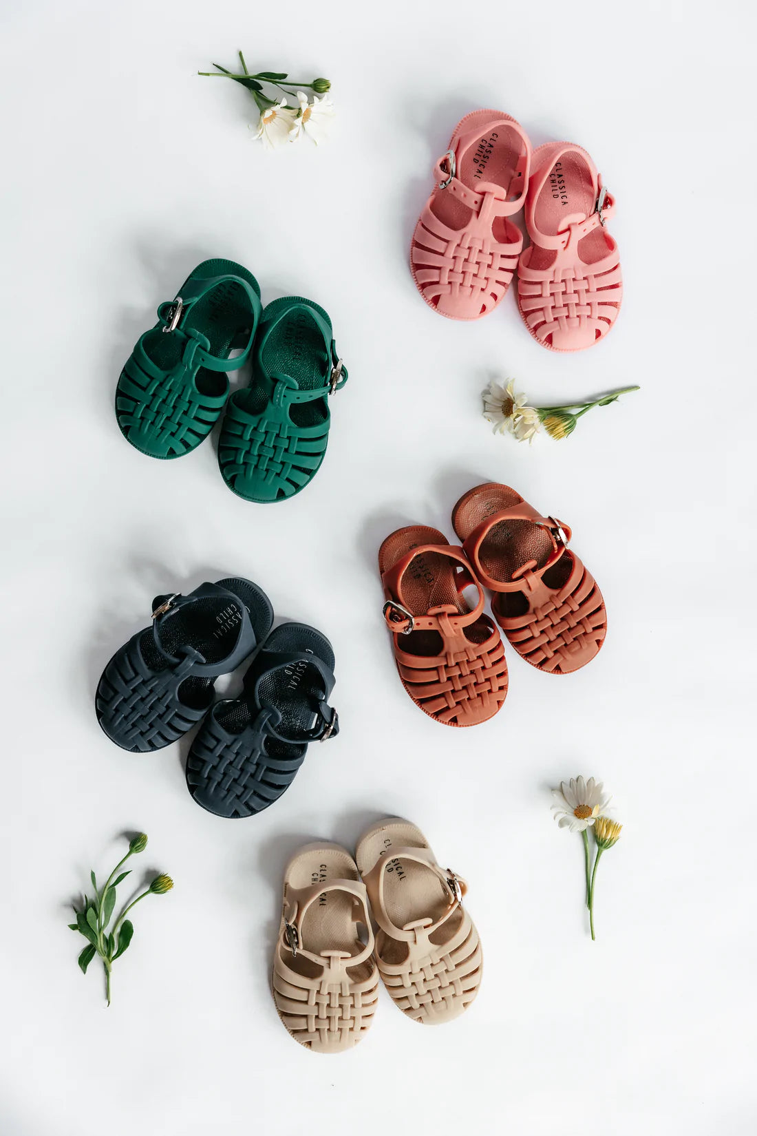 Classical Child Jelly Sandals Linen Babylove Ltd