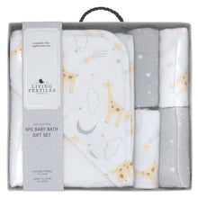 Load image into Gallery viewer, Living Textiles 5pc Bath Gift Set – Noah the Giraffe
