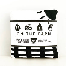 Load image into Gallery viewer, Baby’s First Black &amp; White Fold-Out Soft Book  - On the Farm
