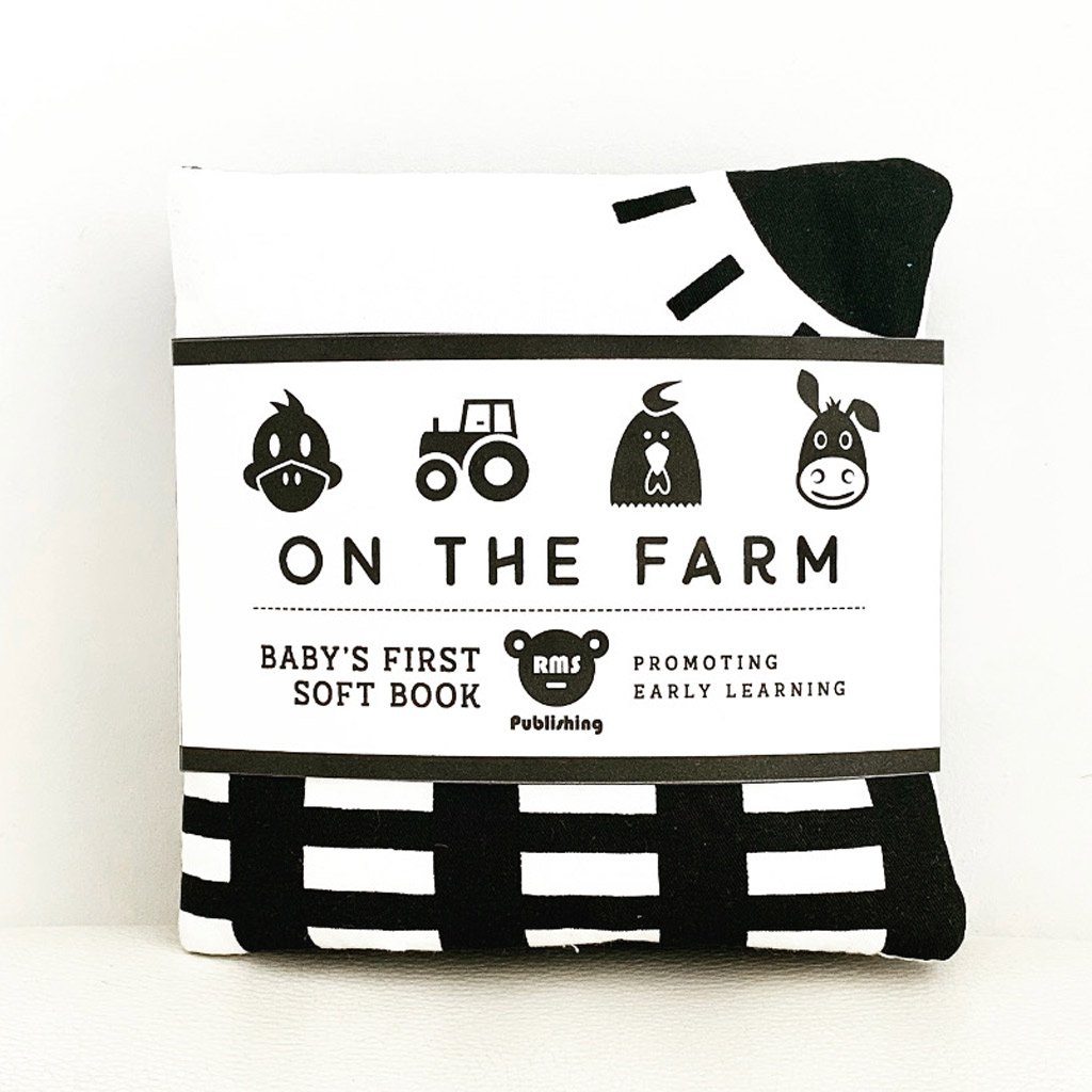 Baby’s First Black & White Fold-Out Soft Book  - On the Farm