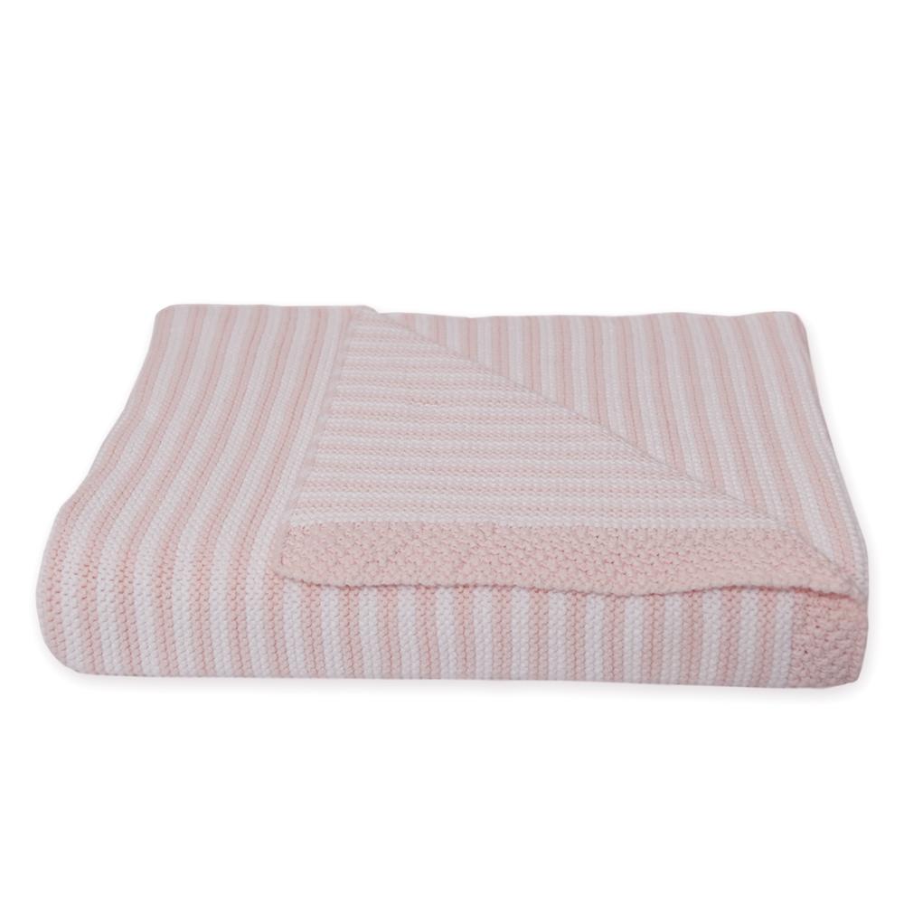 Living Textiles Knitted Stripe Blanket - Choose Your Colour