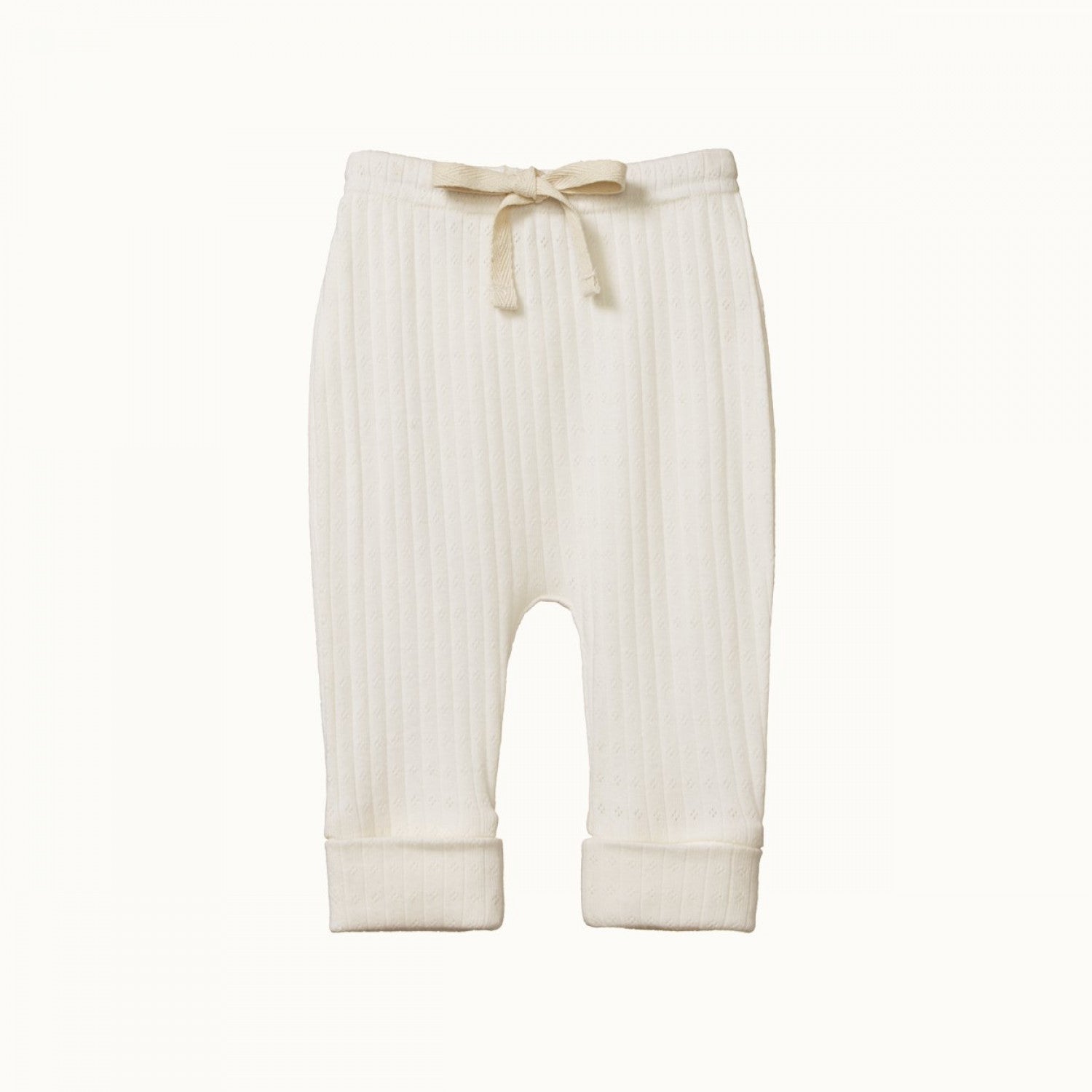 Nature Baby Pointelle Drawstring Pants - Natural