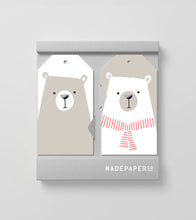 Load image into Gallery viewer, Made Paper Co. Polar Bear 10pk Gift Tags (Grey)
