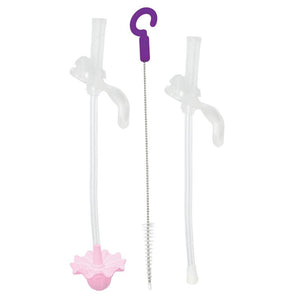 b.box Replacement Sippy Cup Straws + Cleaner (Princess Design)