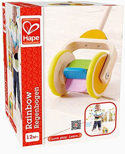 Hape Rainbow Wooden Push and Pull Walking Toy