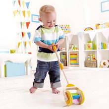 Load image into Gallery viewer, Hape Rainbow Wooden Push and Pull Walking Toy
