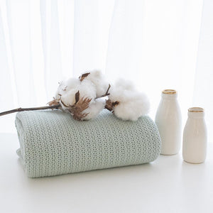Living Textiles Organic Bassinet/Cradle Cellular Blanket - Sage