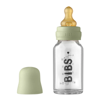 Load image into Gallery viewer, BIBS Baby Glass Bottle Complete Set 110ml - Sage
